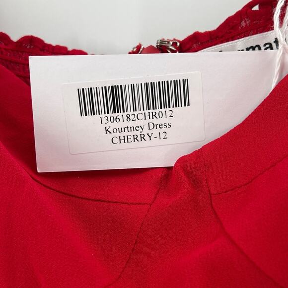 Reformation Women's Cherry Kourtney Dress 12 - Picture 8 of 11